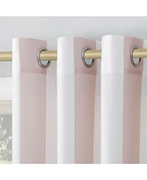 Reagan Cabana Stripe Semi-Sheer Grommet Curtain Panel
