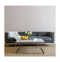 Metal Square Coffee Table for Modern Living Room Decor