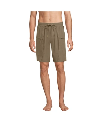 Lands' End Big & Tall 9 Inch Packable Cargo Swim Shorts