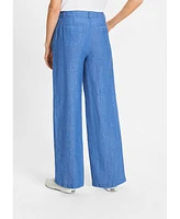 Olsen Women's Anna Fit Wide Leg Pleated Trouser