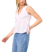1.state Women's Aurora Cotton Sleeveless V-Neck Top