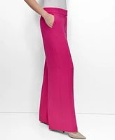 Dkny Women's Aero Crepe High Rise Wide-Leg Pants