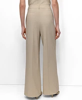 Dkny Women's Seersucker High Rise Wide-Leg Pants