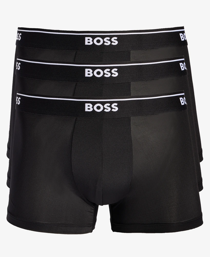 Boss by Hugo Men's 3-Pk. Logo Waistband Trunks