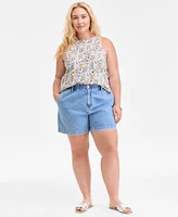 On 34th Trendy Plus Floral-Print Tank Top, Exclusively at Macy's