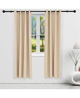52 x -Inch Indoor/Outdoor Room Darkening Curtains with Grommet Top - Includes Tieback