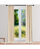52 x 120-Inch Outdoor Room-Darkening Curtain Panel with Grommet Top and Tieback - Indoor and Outdoor Use - Beige