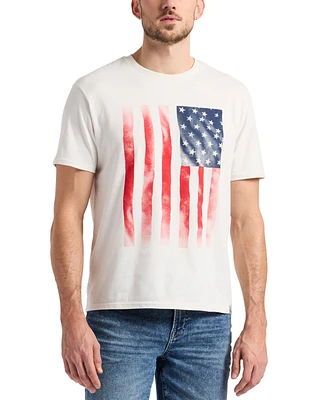 Men's Tusaf Short Sleeve American Flag Graphic Crewneck T-Shirt