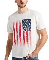 Men's Tusaf Short Sleeve American Flag Graphic Crewneck T-Shirt
