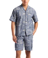 Men's Sonix Relaxed-Fit Nautical-Print Button-Down Camp Shirt