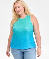 On 34th Plus Ombre Sequined Tank Top, Exclusively at Macy's