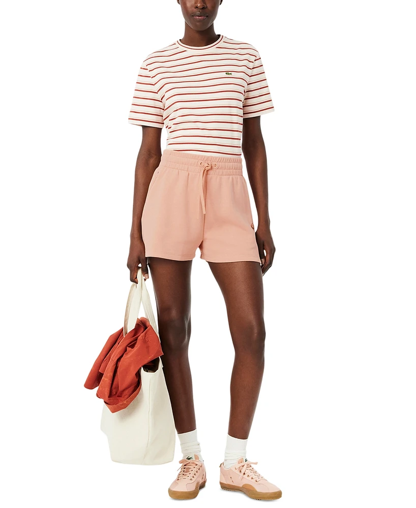 Lacoste Usa Women's Drawstring Sweat Shorts