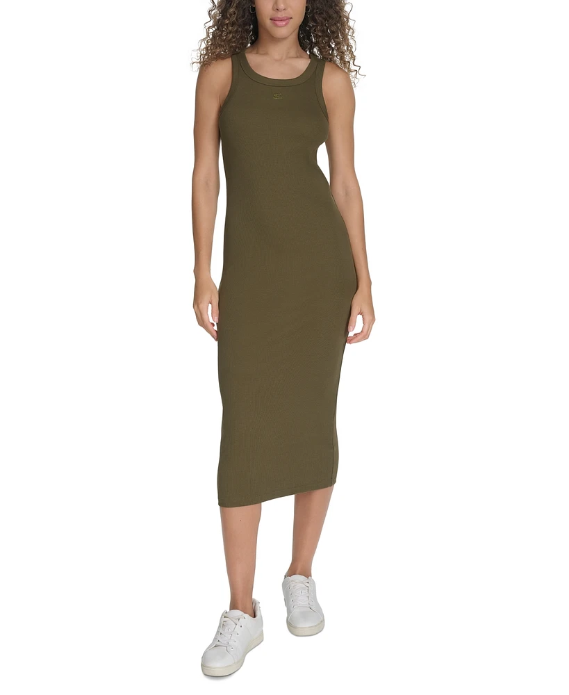 Starter Women's Cotton-Blend Ribbed-Knit Tank Dress