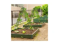 2 Pack - 7-ft Galvanized Steel Outdoor Garden Trellis Metal Finish