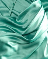 Seni & Cade Women's Satin Tiered Cowl-Neck Gown