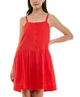 Taylor Petite Pintuck Square-Neck Mini Dress