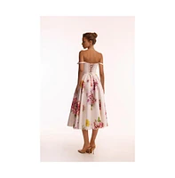 Milla Women's Tea-length floral dress