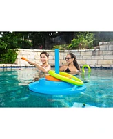 Trc Recreation Floating Foam Ring Toss Swimming Pool Game with 4 Rings, Orange