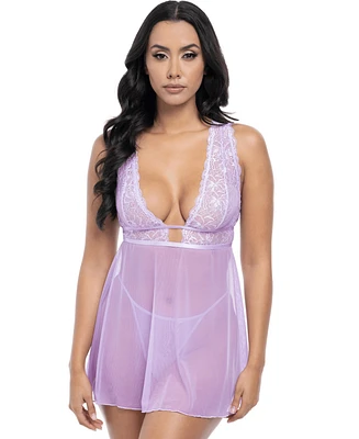 Oh La Cheri Women's Stassi Sheer Babydoll