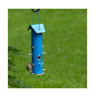 Outdoor Patio Garden 6-Perch Metal Tube Bird Feeder
