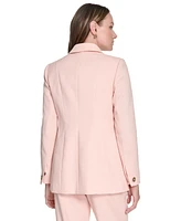 Tommy Hilfiger Women's Notched Collar One-Button Blazer