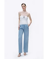 Nocturne Women's Oyster Accessory Blouse