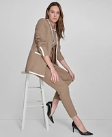 Tommy Hilfiger Women's Framed Collarless Open-Front Blazer