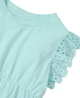Lands' End Girls Short Sleeve Peplum Top