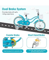 18-Inch Kids Bike with Dual Brakes and Adjustable Seat, Lightweight for Ages 3-8