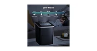 Zafro ice maker can produce 26 pounds of ice per day and can make nine bullet ice cubes in just six minutes. It is available in two ice cube sizes and