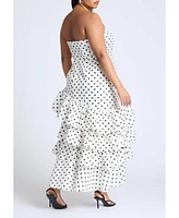 Eloquii Plus Ruffle Dot Gown