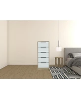 Five-Drawer Chest for Bedroom Storage and Clothes Organization