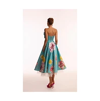 Milla Women's Playful floral midi dress with bow