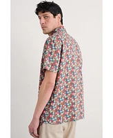 Seasalt Cornwall Men's Blue Heron Short Sleeve Shirt