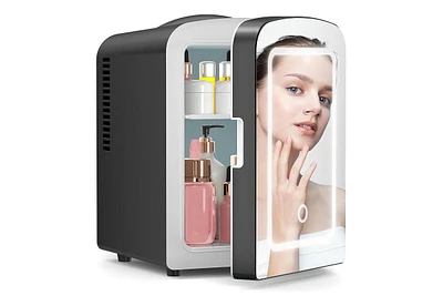 Zafro Mini Fridge with Led Mirror, Makeup