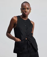 Reistor Women's Hemp Vest Jacket Black