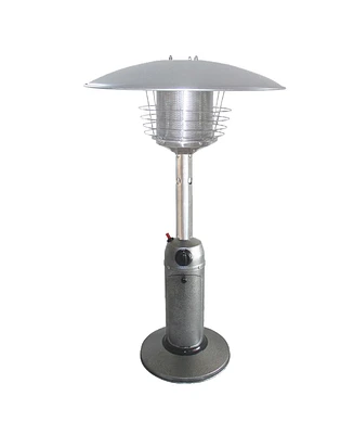 11000 Btu Silver Steel Propane Cylindrical Pole Tabletop Patio Heater