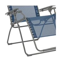 Reclining Steel Zero Gravity Chair with Cushion for Patio and Lawn