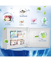 Zafro Mini Freezer, 1.2 Cu.ft Small Upright Freezer with Handle, Removable Shelves, 7 Adjustable Thermostat, Low Noise for Bedroom/Apartment/Office