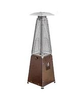 9500 Btu Steel Propane Triangular Pyramid Tabletop Patio Heater