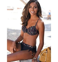 Lascana Women's Boho Print Underwire Bikini Swimsuit Top