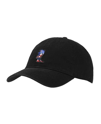 Sonic the Hedgehog Men's I'm Outta Here Black Unstructured Baseball Cap