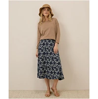 Pact Women's Organic Cotton Fit & Flare Midi Skirt