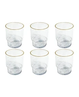 TarHong Stax Optic Twist Goblet Glasses, Set of 6