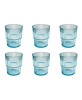 TarHong Fine Ribbed Double Old Fashioned Glasses, Set of 6