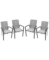 Aluminium Frame with Stackable Dining Chairs