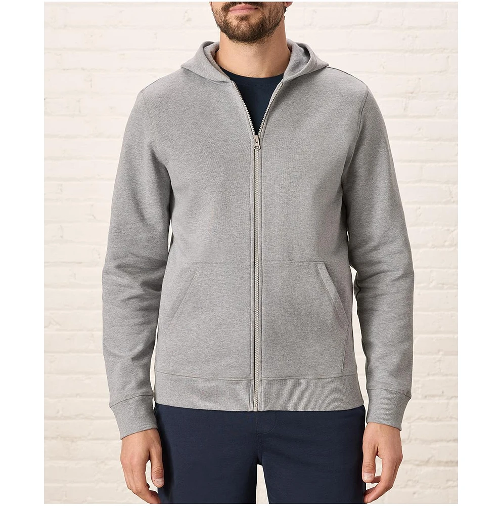 Pact Men's Organic Cotton Cloud Brushed Fleece Zip Hoodie
