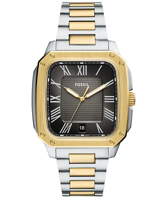 Fossil Men's Crosby Three-Hand Date Two-Tone Stainless-Steel Watch, 42mm