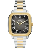 Fossil Men's Crosby Three-Hand Date Two-Tone Stainless-Steel Watch, 42mm
