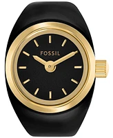 Fossil Women's Two-Hand Gold-Tone Stainless Steel Ring Watch, 15mm